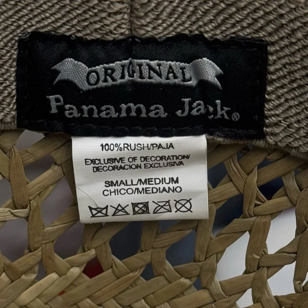 Panama Jack Natural Straw Hat with Brown Band